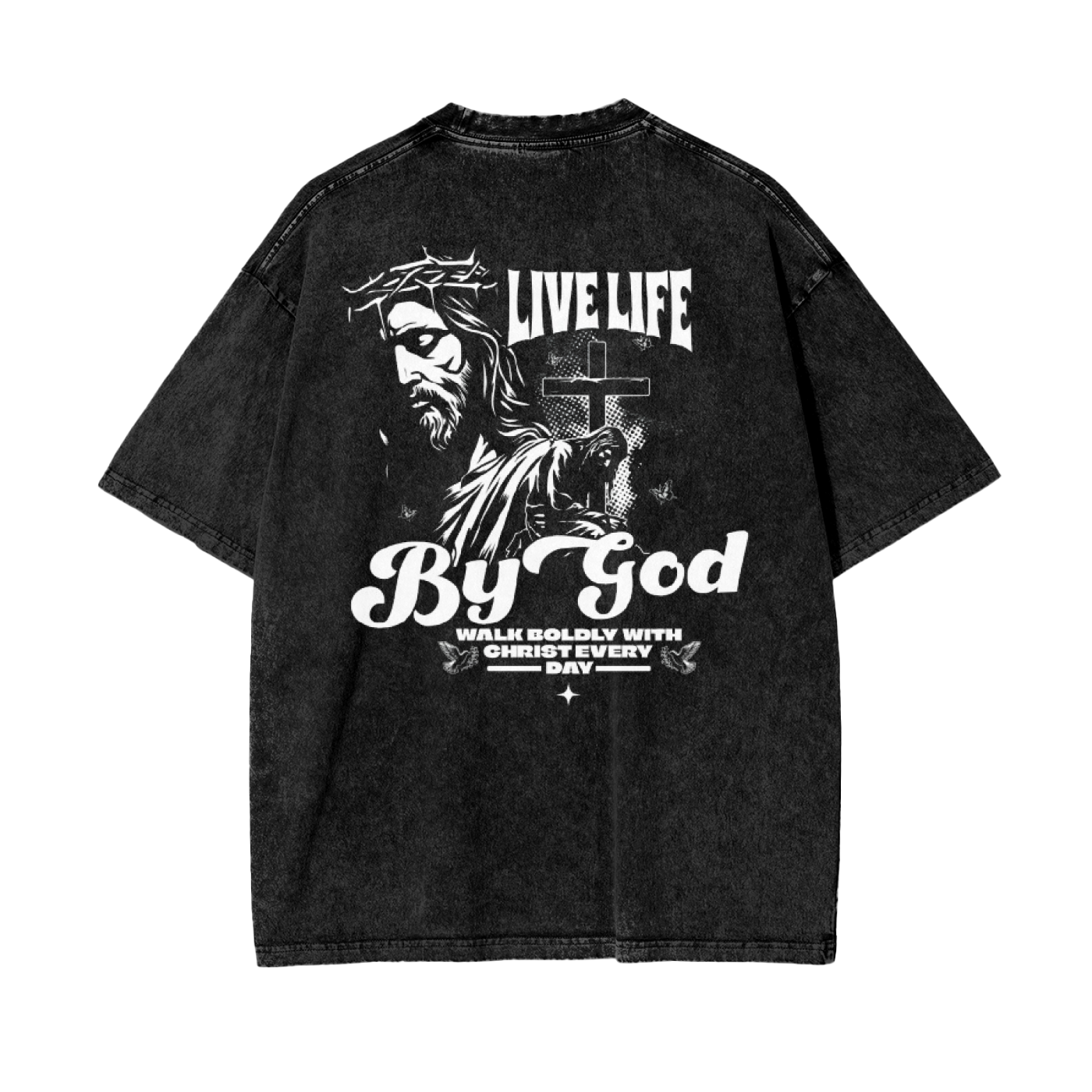 Grizzly "Live Life By God" Washed Shirt