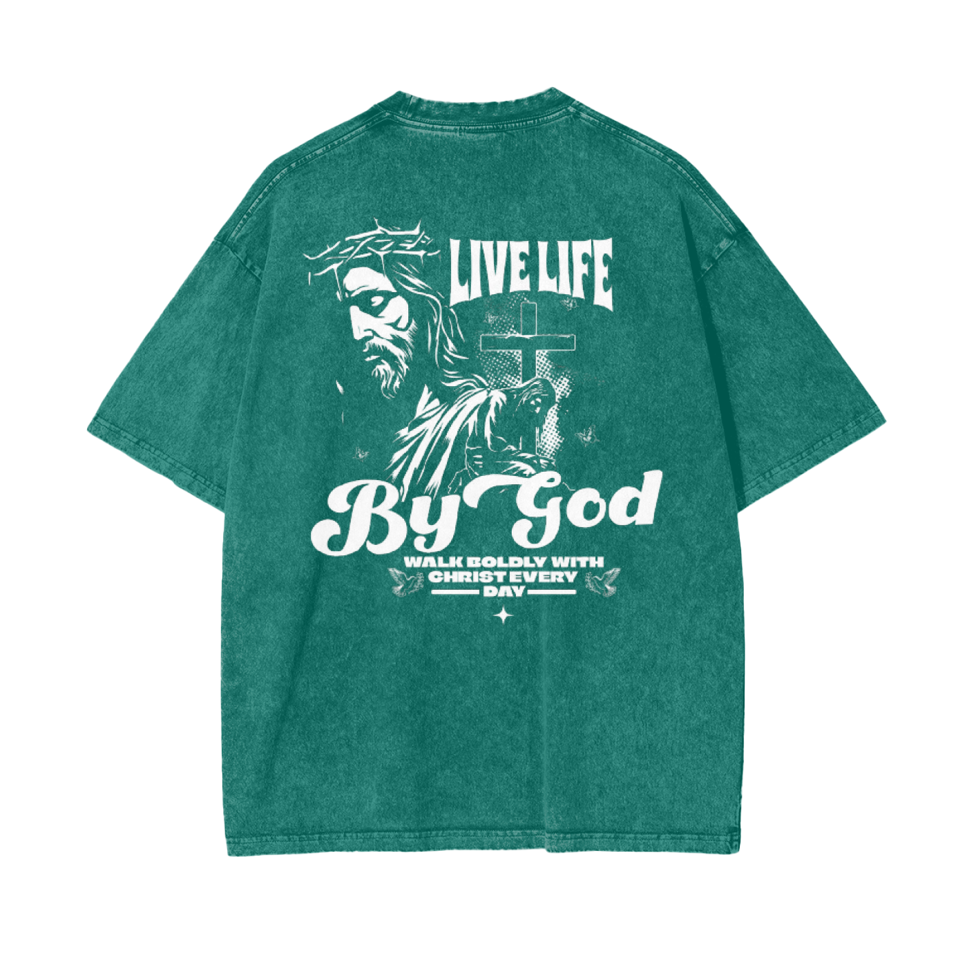 Grizzly "Live Life By God" Washed Shirt