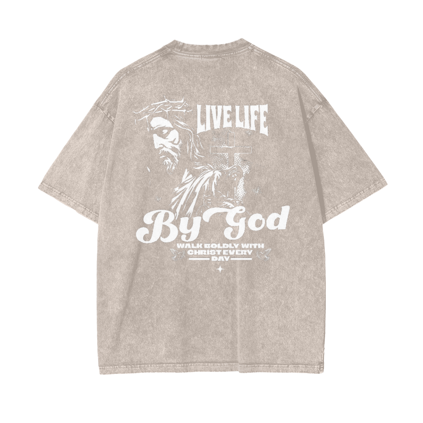 Grizzly "Live Life By God" Washed Shirt