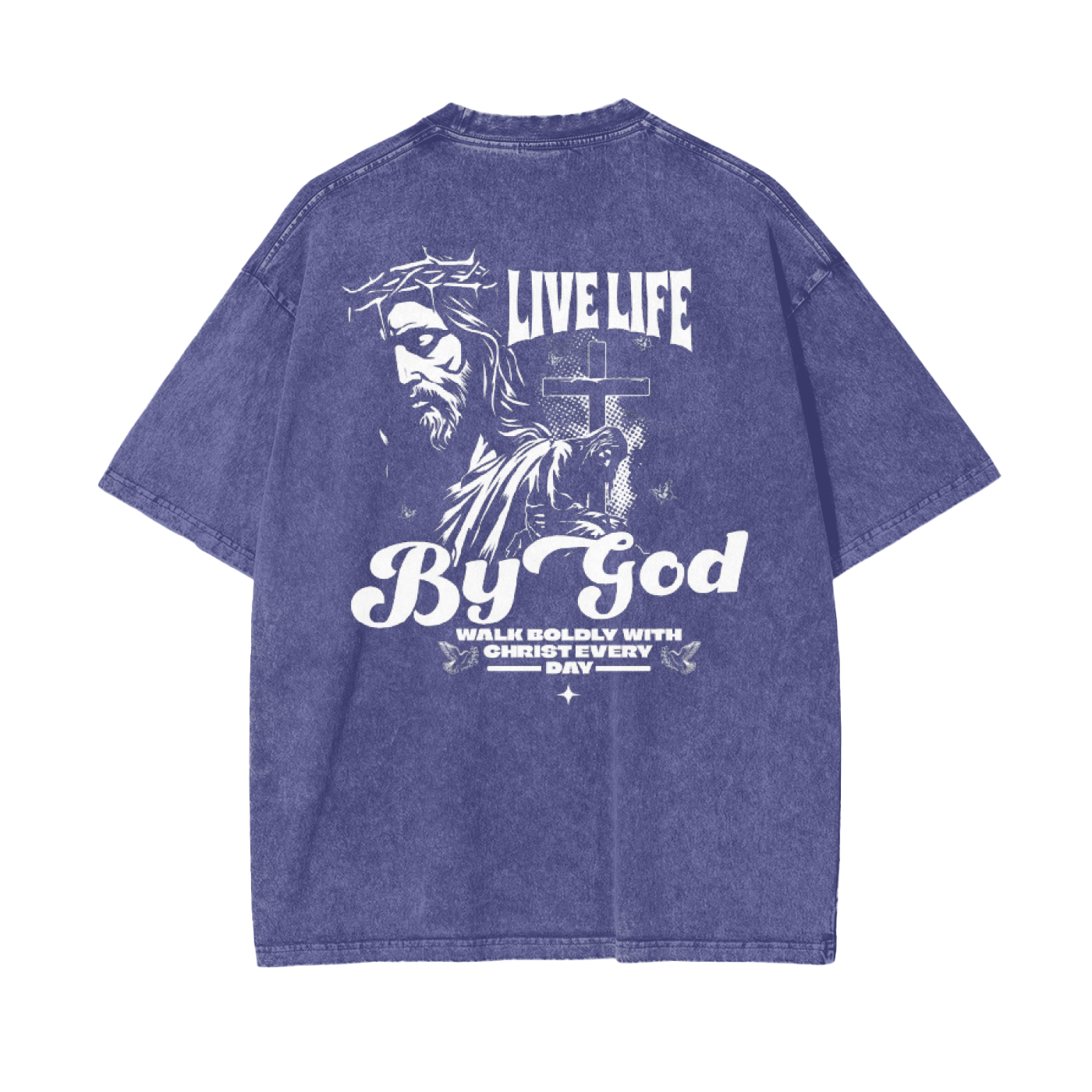 Grizzly "Live Life By God" Washed Shirt