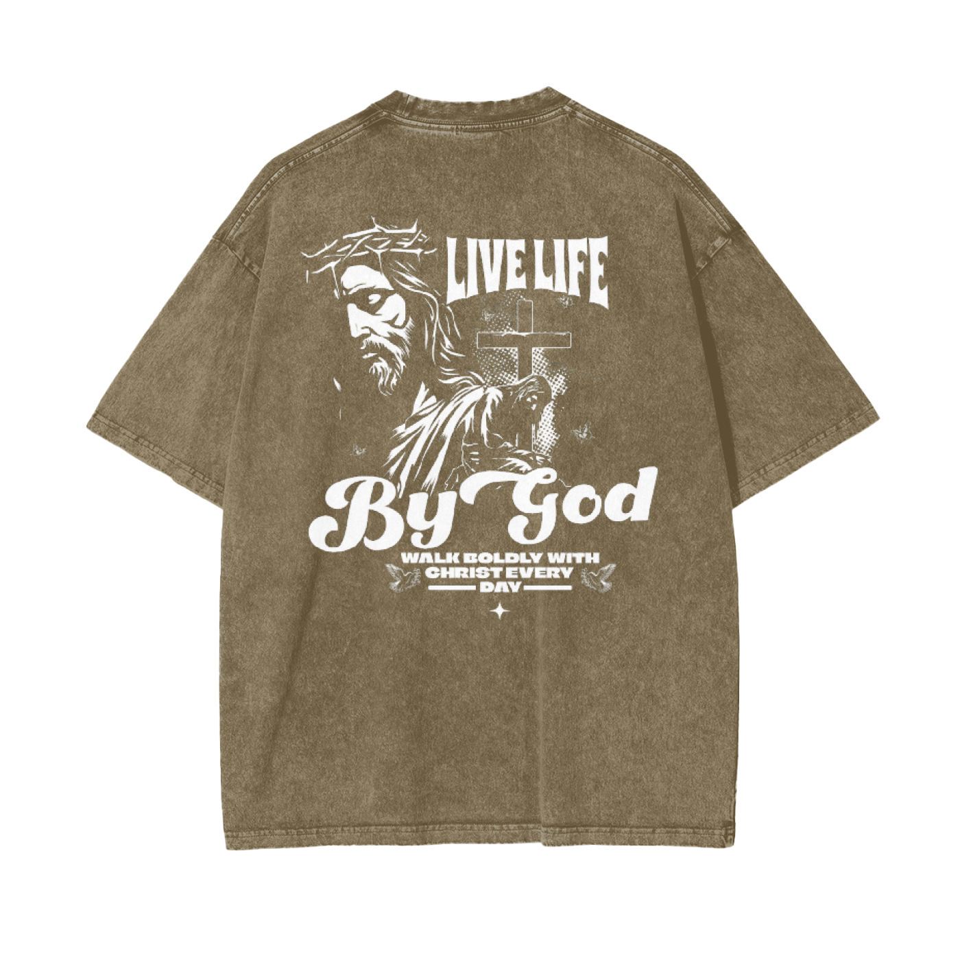 Grizzly "Live Life By God" Washed Shirt